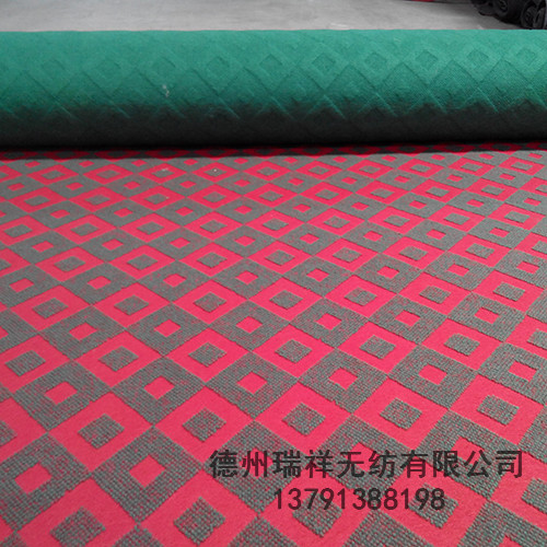 艳红绿提花